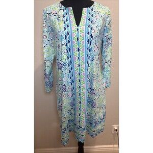 Lilly Pulitzer Dress Size Large Colorful Beachy Boho Slinky